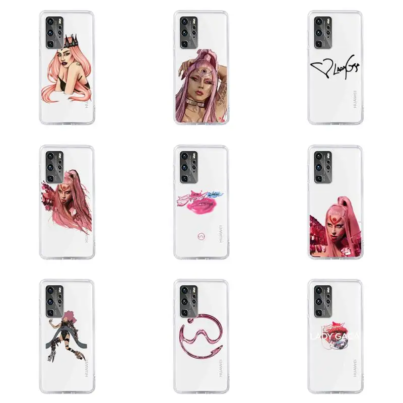 

Lady Gaga Chromatica Phone Case For Huawei P40 P30 P20 Mate Honor 10i 30 20 i 10 40 8x 9x Pro Lite Transparent Cover