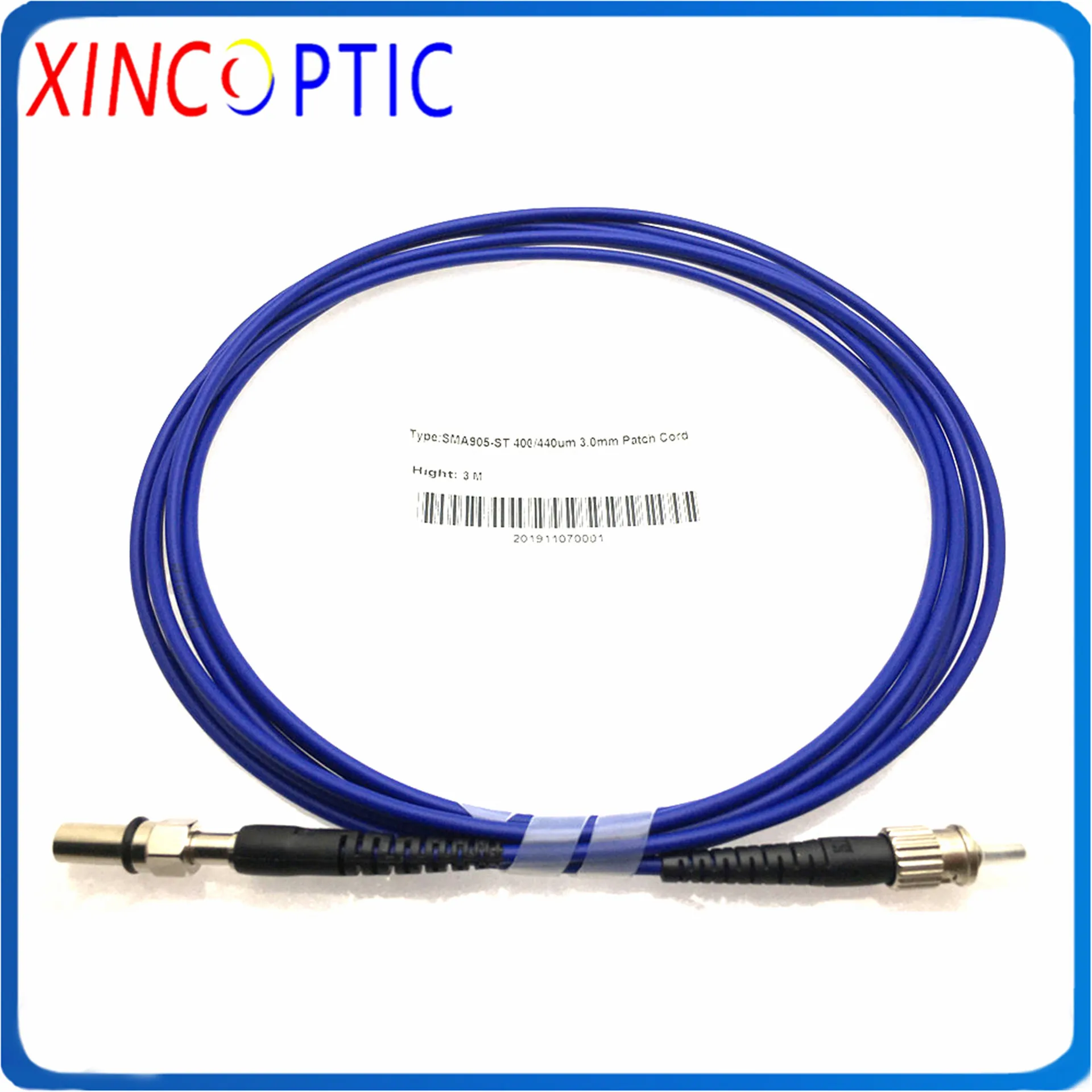 Многомодовый армированный оптоволоконный патч корд из чистого кремнезема 400 мкм