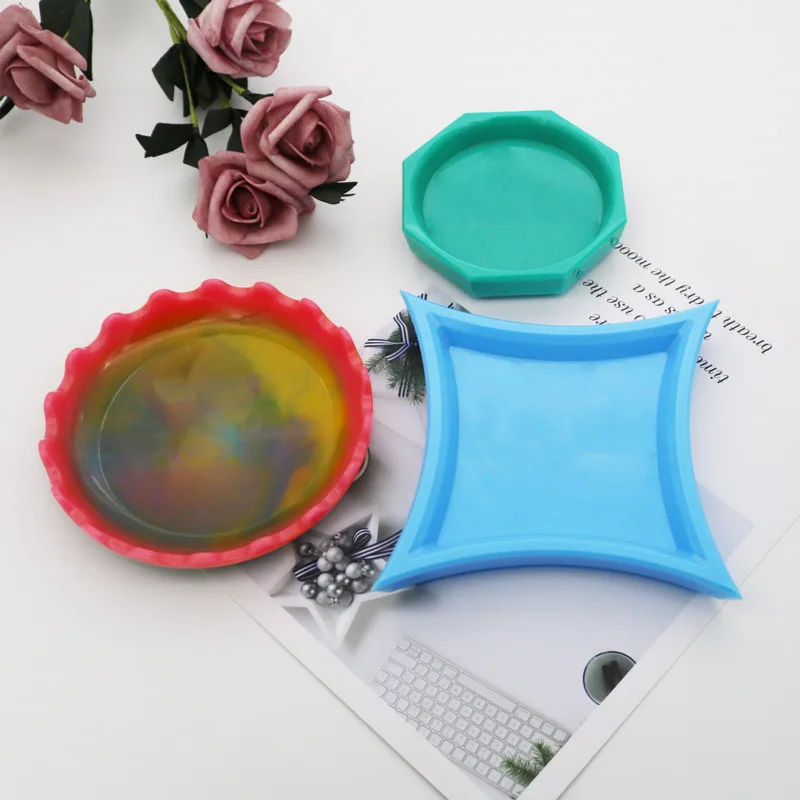 

1pcs Tray Silicone Resin Dish Mold Soap Tray For Jewelry Ring Trinket Tray Mould Storage Plate Casting Trinket Container Mold