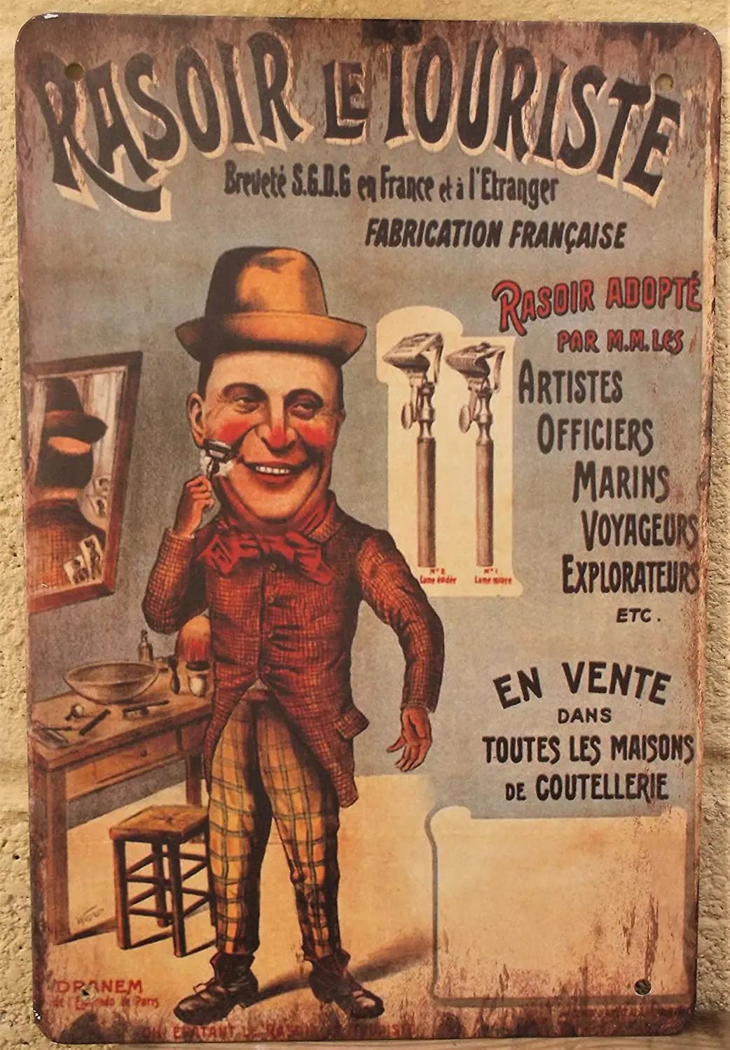 

Barber Razor Retro Metal Tin Sign Plaque Poster Wall Decor Art Shabby Chic Gift