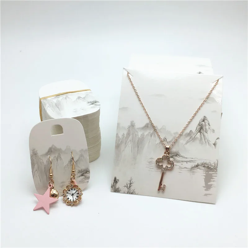 24 шт. новые модные бумажные карточки для ожерелья и серёг с китайскими чернилами |