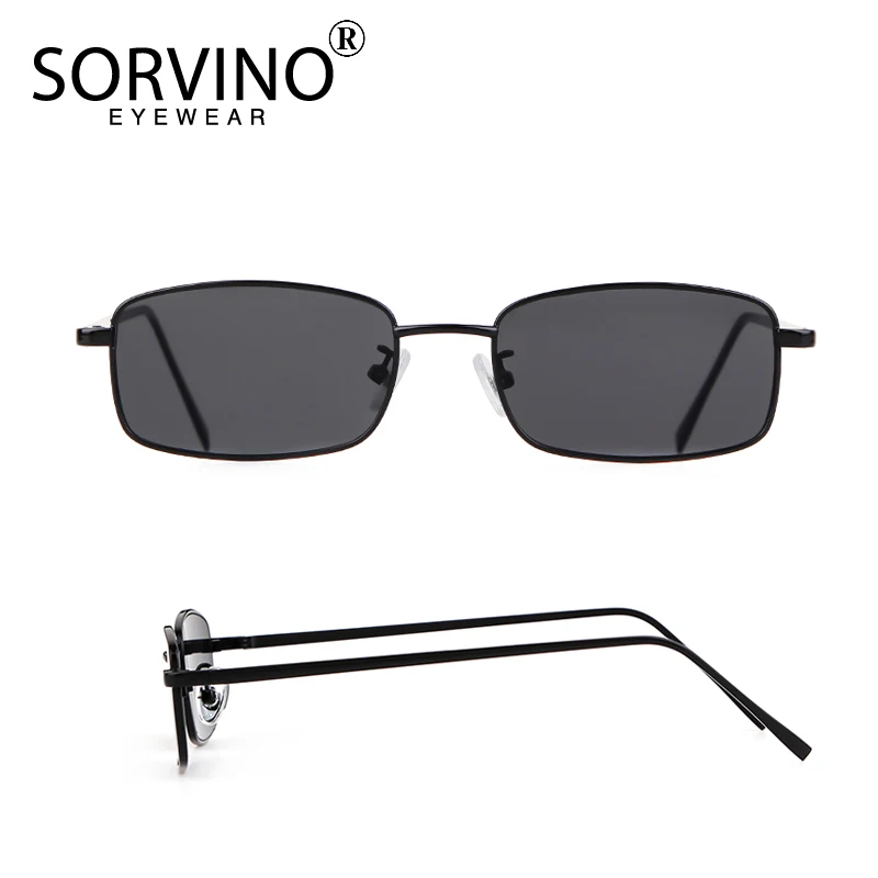 Женские и мужские солнцезащитные очки SORVINO маленькие квадратные в металлической
