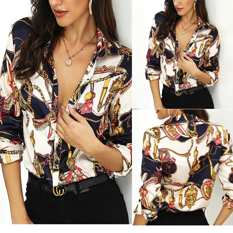 

button down shirt for women blouse women casual fashion tops for women plus size clothing chiffon harajuku shirt long sleev