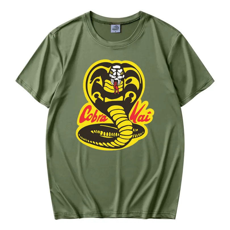 

Cobra Kai Strike Hard Strike First No Mercy T Shirt For Man New Arrival Amazing Classic O-Neck Camiseta