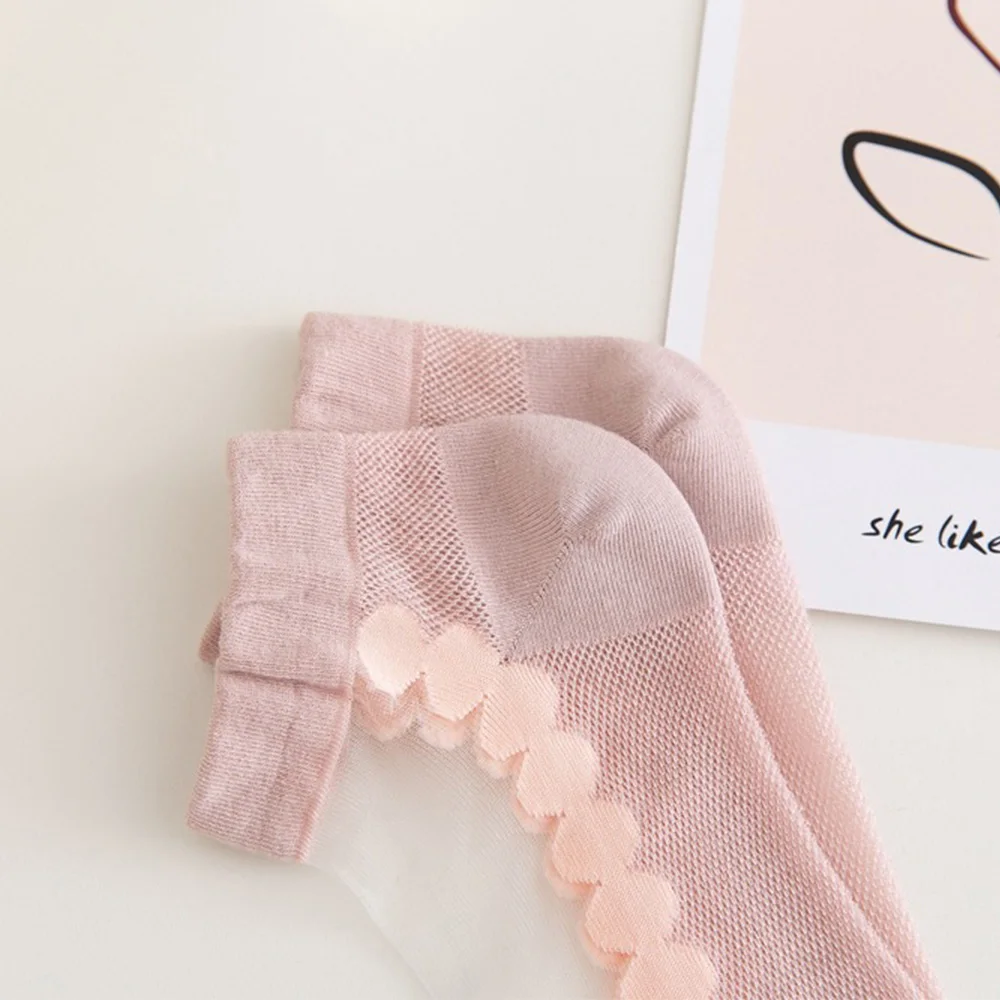 

1 Pair Summer Spring Short Socks Women Shallow Mouth Transparent Socks Female Cotton Invisible Breathable Hosiery
