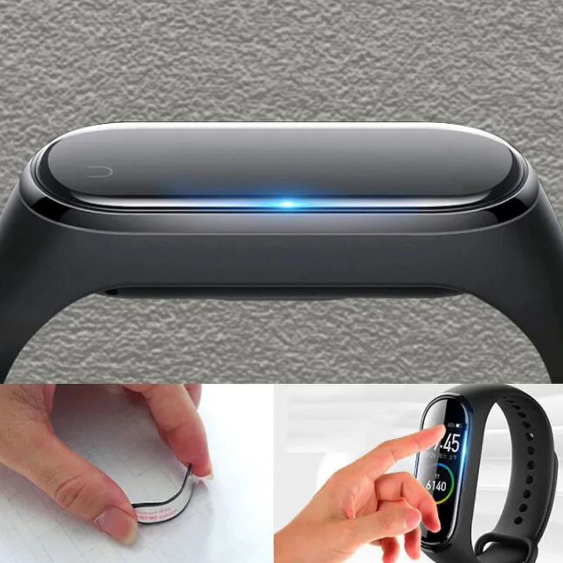 3D изогнутые края полное покрытие miband мягкая прозрачная защитная пленка для Xiaomi Mi