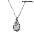 Цепочка женская, в ретро стиле, с кулоном 2021, длина 46 + 5 см, 1 шт., ожерелье лунный камень