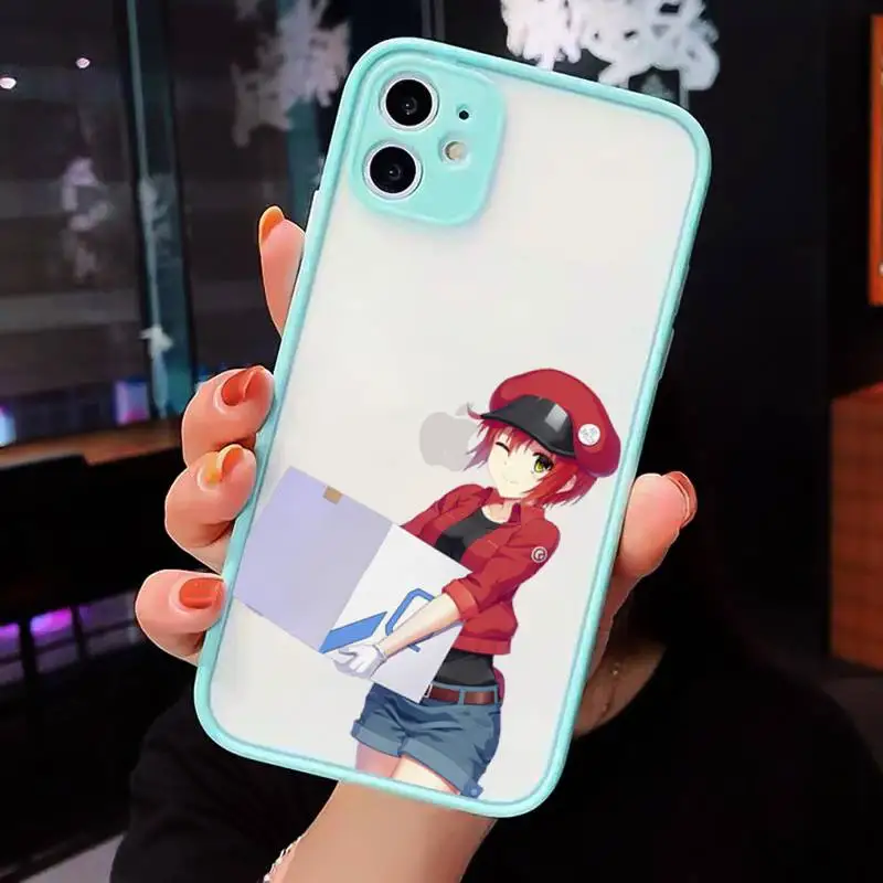 

Working cell anime Phone Cases matte transparent For iphone 7 8 11 12 plus mini x xs xr pro max cover