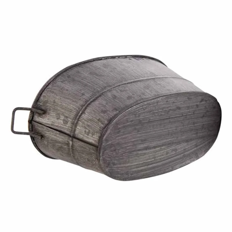 

Garden Plant Pot Decorative Vintage Succulent planter Zinc coat Bucket Boxes Flo P82D
