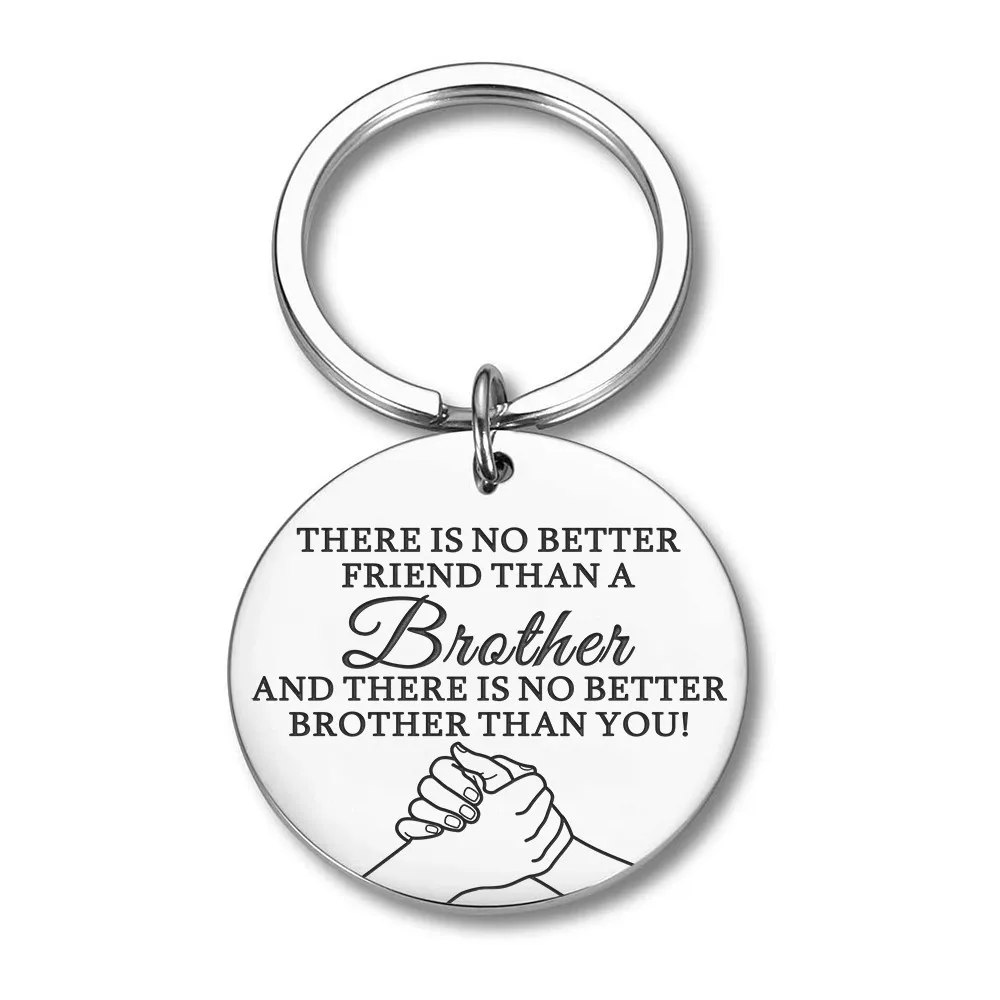 Brother Keychain Gift for Brother Friend BFF Key Chain Big Brother Gifts for Men Little Brother Birthday Gifts Key Ring