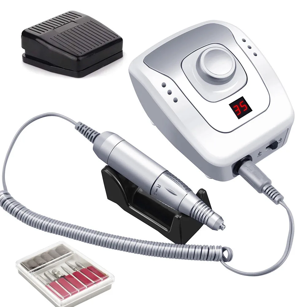 Электрическая дрель для ногтей 32 Вт 35000 об/мин маникюрная машинка фрезы