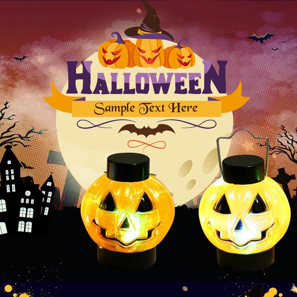 Светодиодный светильник в виде тыквы для Хэллоуина Ночной настольная лампа