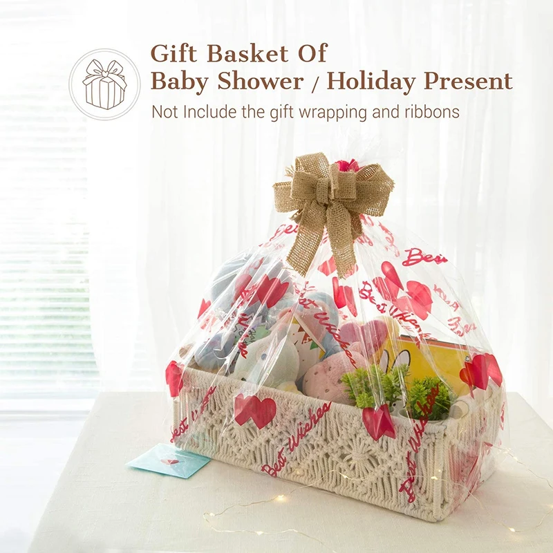 Macrame Storage Baskets Decor Box Handmade Woven Decorative Countertop Toilet Tank Shelf Cabinet Organizer Boho Set of 2 | Дом и сад