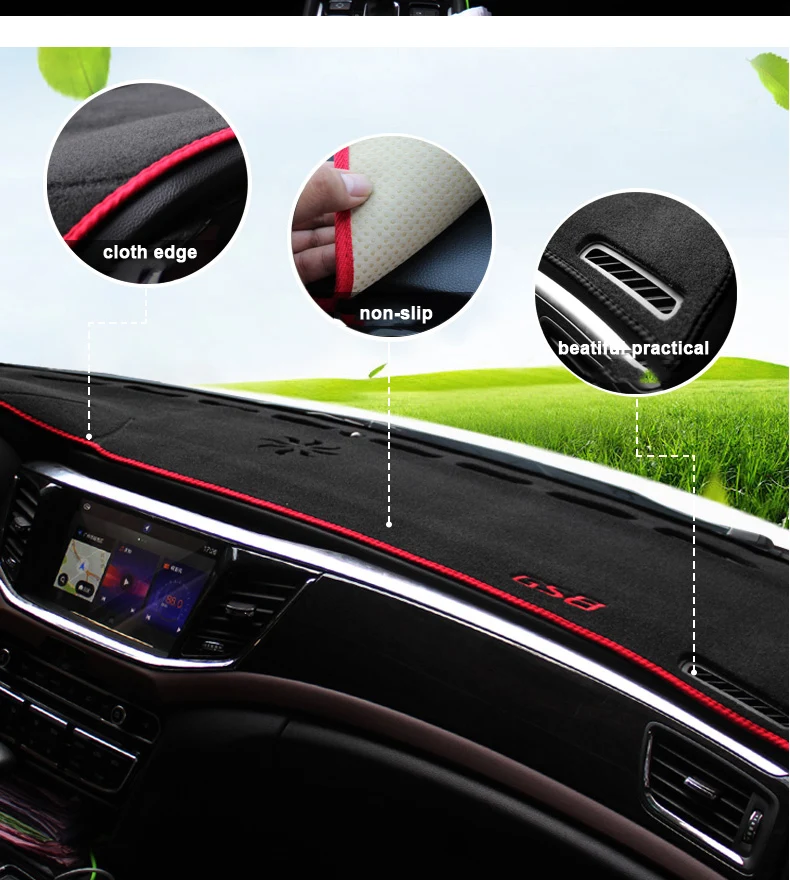 Для GAC Trumpchi GS8 LHD Чехлы для приборной панели автомобиля коврик Избегайте световых подушек инструмент подкладка платформы ковры аксессуары