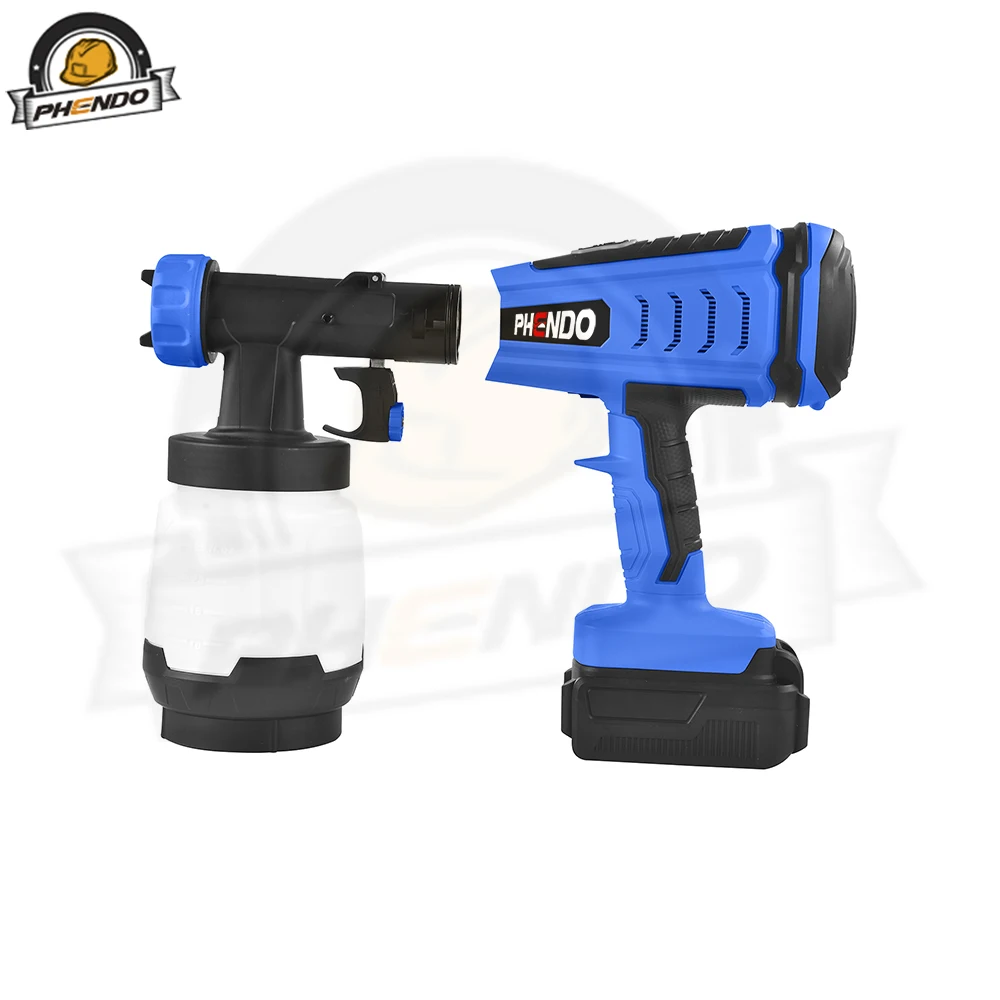 Электрический портативный пистолет распылитель PHENDO 18 В постоянного тока 800 мл HVLP