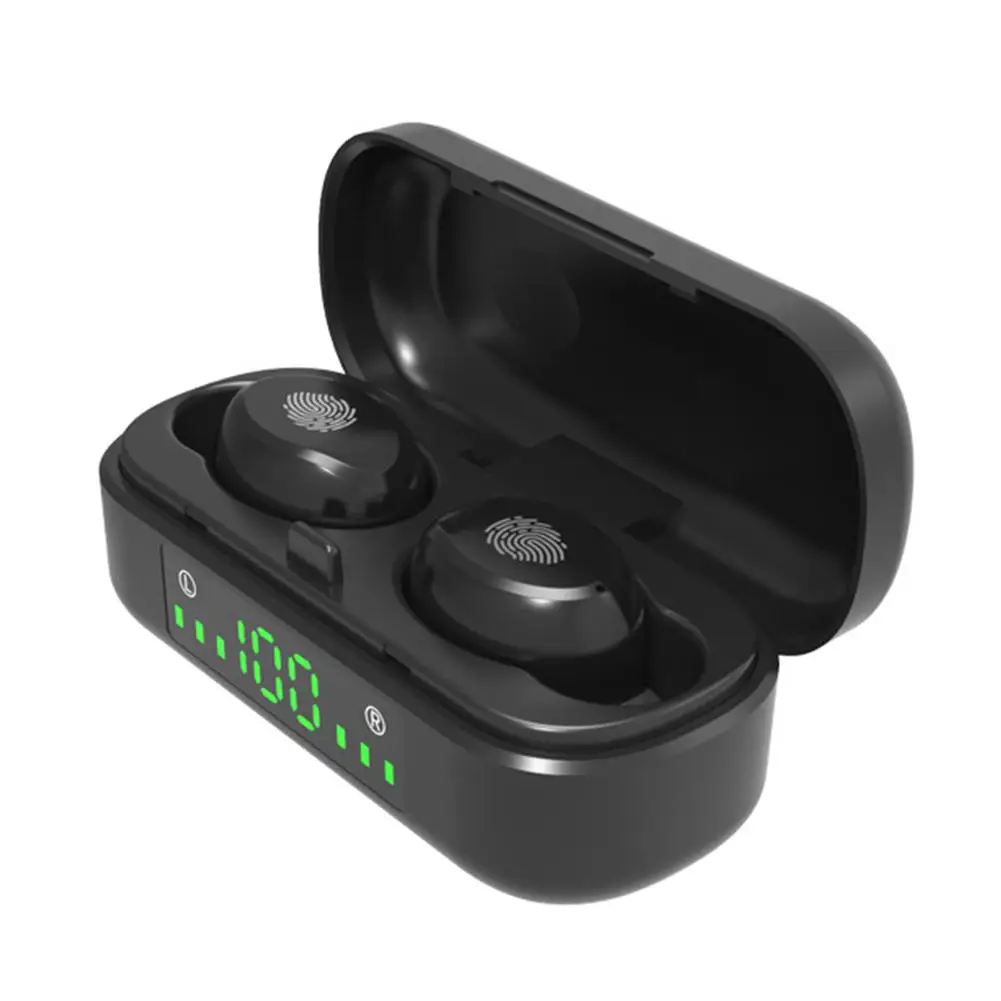 V8 TWS Bluetooth наушники 5 0 беспроводные гарнитура спортивные светодиодный