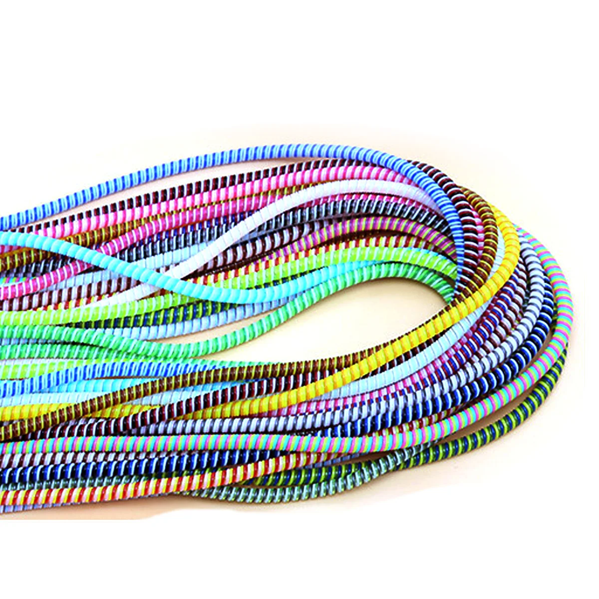 

140cm USB Cable Protector for iphone 11 12 pro Earphone Wire Cord Protection Cover Colorful Data Charger Line Protective Sleeve