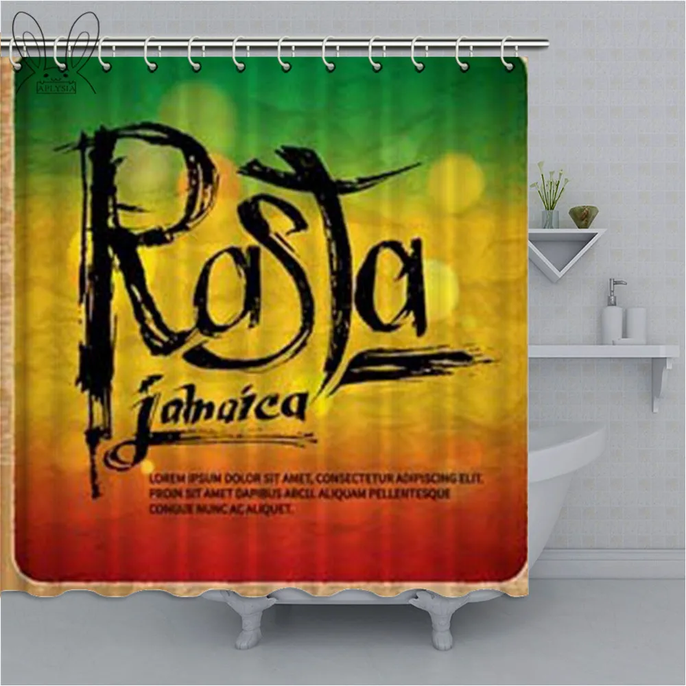 Rasta занавеска для душа с рисунком флага дымовой лист на трещинах текстура почвы