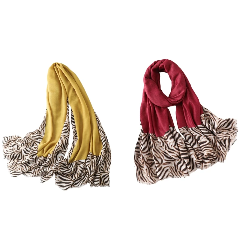 

Hot kf-Lady Shawls Print Striped Women Feeling Scarf Hijab Foulard Wraps Female Winter Scarves