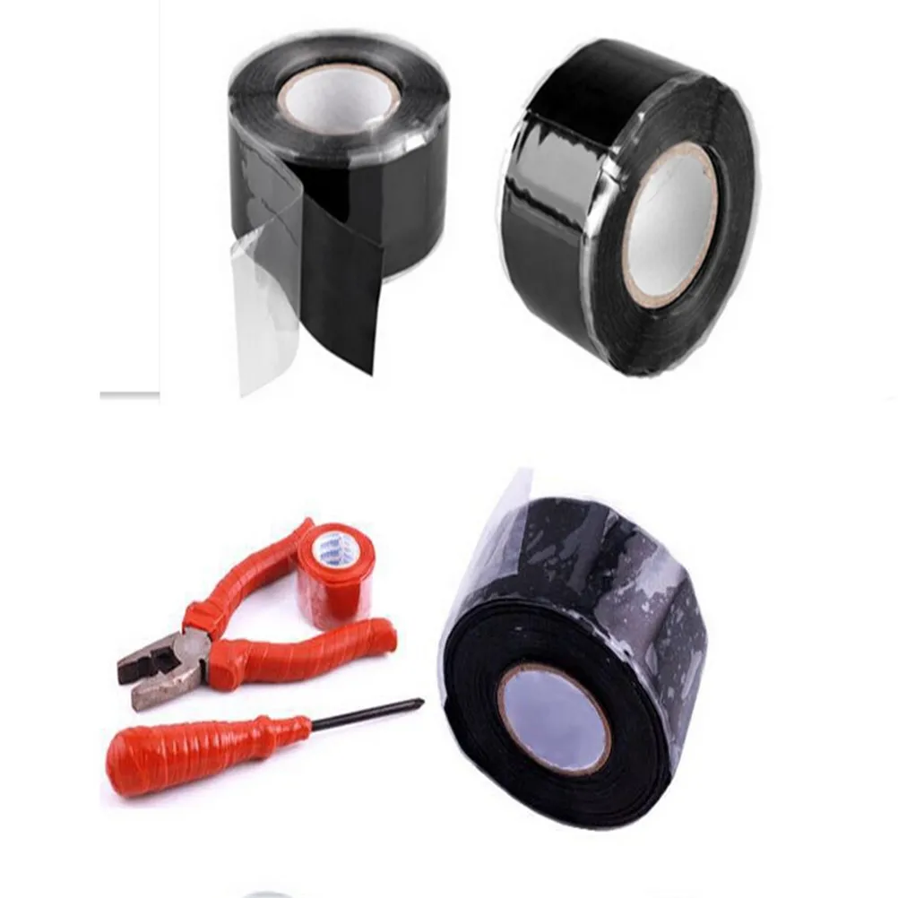 3 м Водонепроницаемый связывания спасения самоплавкая провода шланг черный