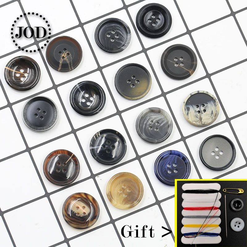 Размер пластика: 15 30 мм 10 шт. черные кнопки для одежды декоративные изделия