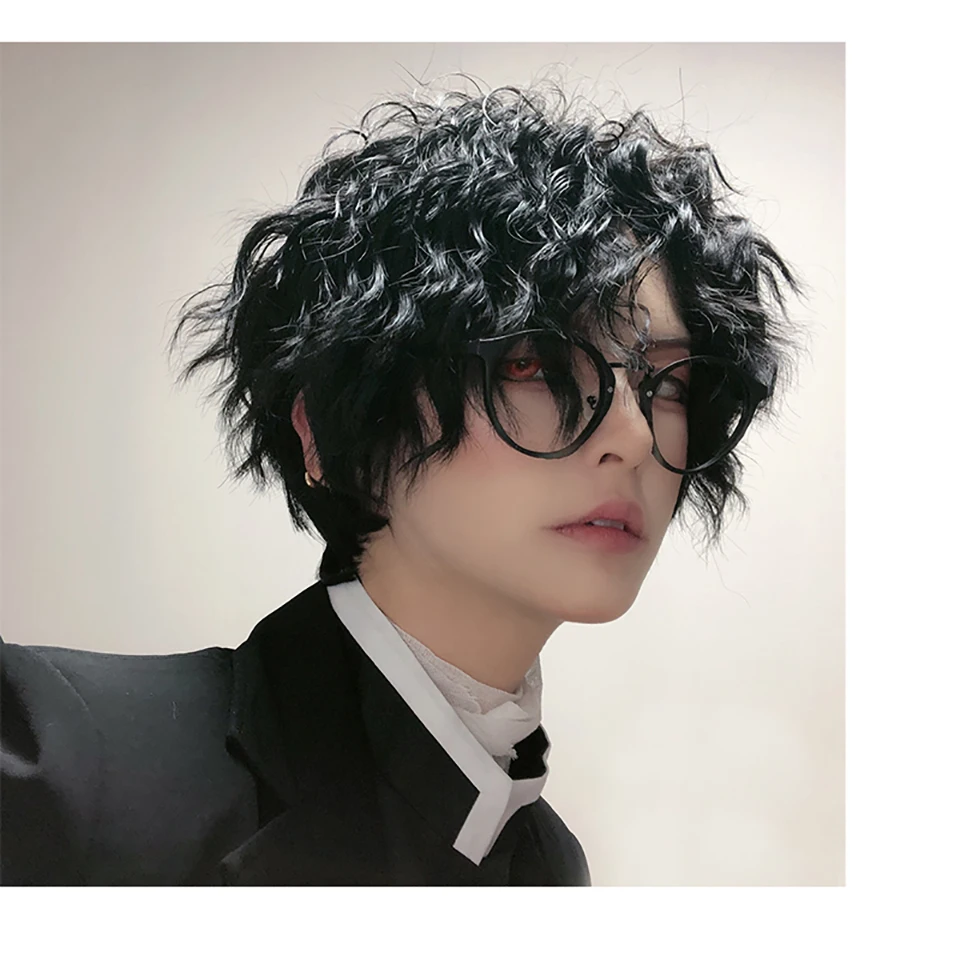 Парик HUAYA с короткой кукурузной волной для мужчин синтетический натуральные