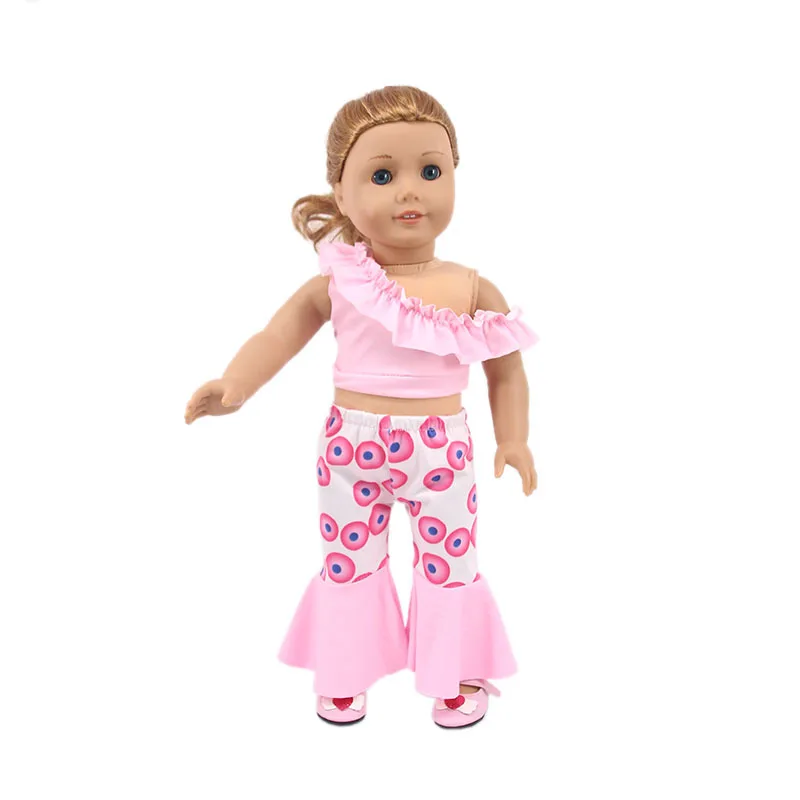 Расклешенный купальник с открытыми плечами подходит для 18-дюймовых американских