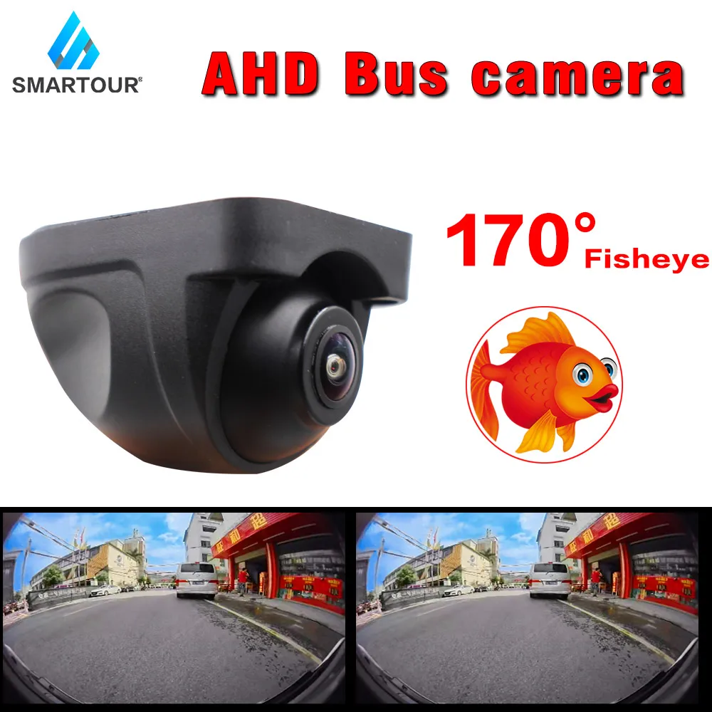 SMARTOUR AHD 170 градусов ночное видение HD автомобиль грузовик автобус задний вид Передняя боковая камера для парковки для автобуса автомобиля мо...