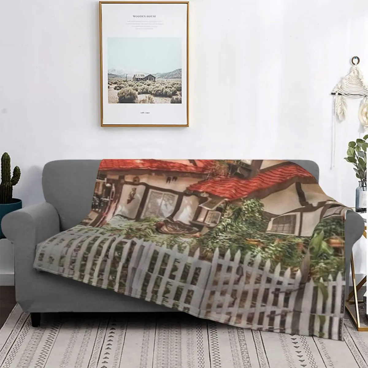

Cottagecore-manta thermal a cuadros para cama, coberde Anime, textil de роскошный для домашнего использования, 1 manta