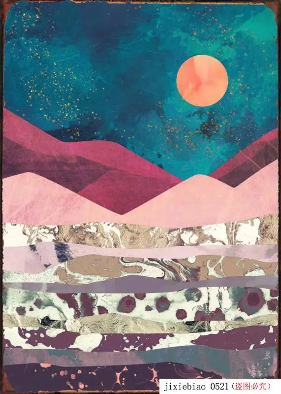 Magenta Mountains жестяная металлическая вывеска металлический декор настенный знак