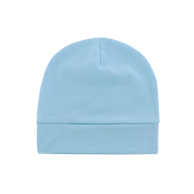 New Autumn Summer Newborn Baby Hat 0-2 Years Beanie Cap Single Layer Cotton Bonnet Cartoon Infant Caps Hats Solid Color | Детская одежда