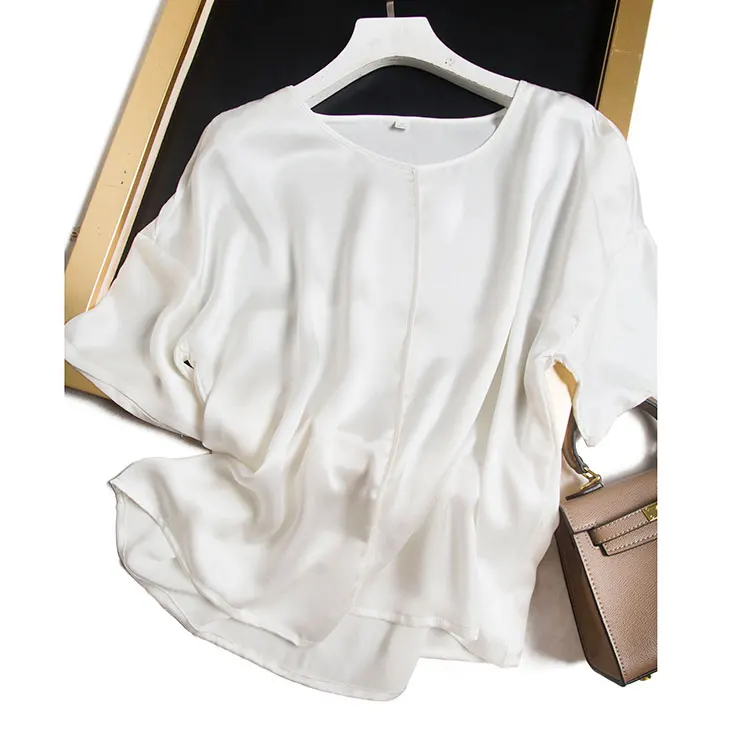 

Shuchan Poplin Blouses for Women Office Lady Batwing Sleeve Free Shipping Items Clothes for Womens Tops and Blouses oversized