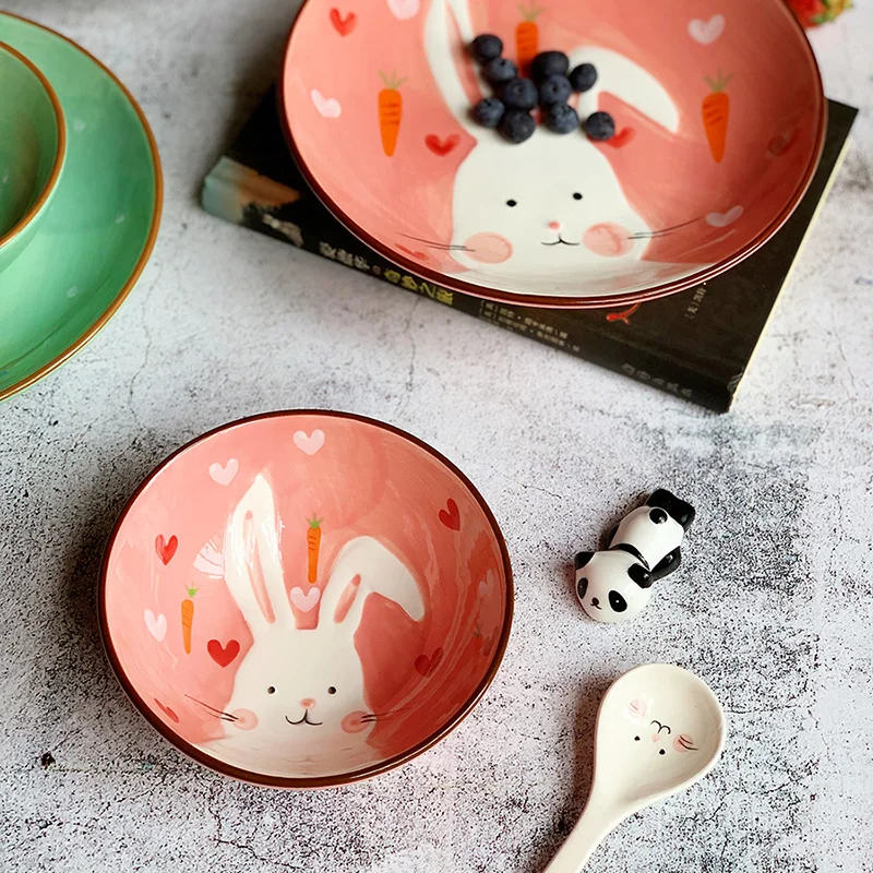 Миска для кормления девочек тарелка в форме сердца виде животных посуда детей Yifan