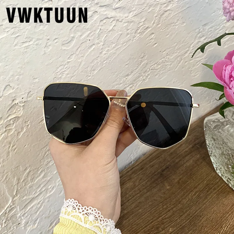 

VWKTUUN Sunglasses Women 2020 Polygonal Glasses UV400 Sunglasess Driving Driver Points Oversized Shades for Men Sun glasses