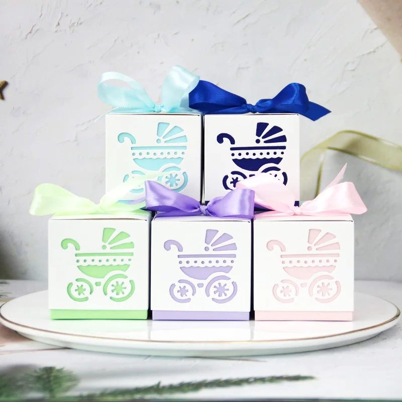 10 шт. Подарочная коробка конфет сумки Baby Shower детский наряд для первого дня