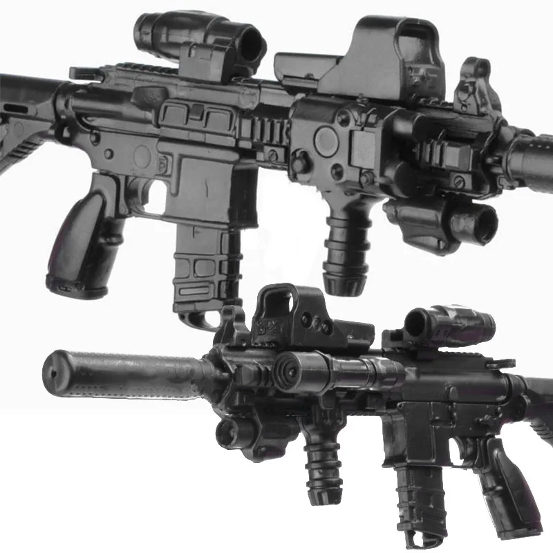 1/6 4D модель пистолета солдатское оружие пластиковая сборка строительный блок