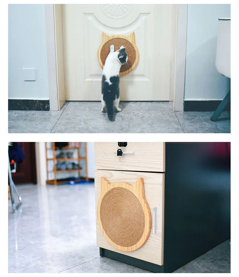 Многофункциональная настенная Когтеточка для кошек сизальная веревка коврик