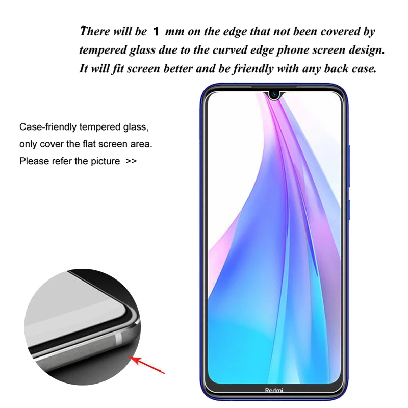 Стекло для Xiaomi Redmi Note 8T note 7 8 pro стекло 8A 7A защита экрана Защитное стекло|Защитные