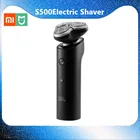 Электробритва Xiaomi Mijia s500, Мужская бритва, триммер для бороды, 3 головки, сухое и влажное бритье, моющаяся, двойное лезвие, режим турбо, удобная чистка