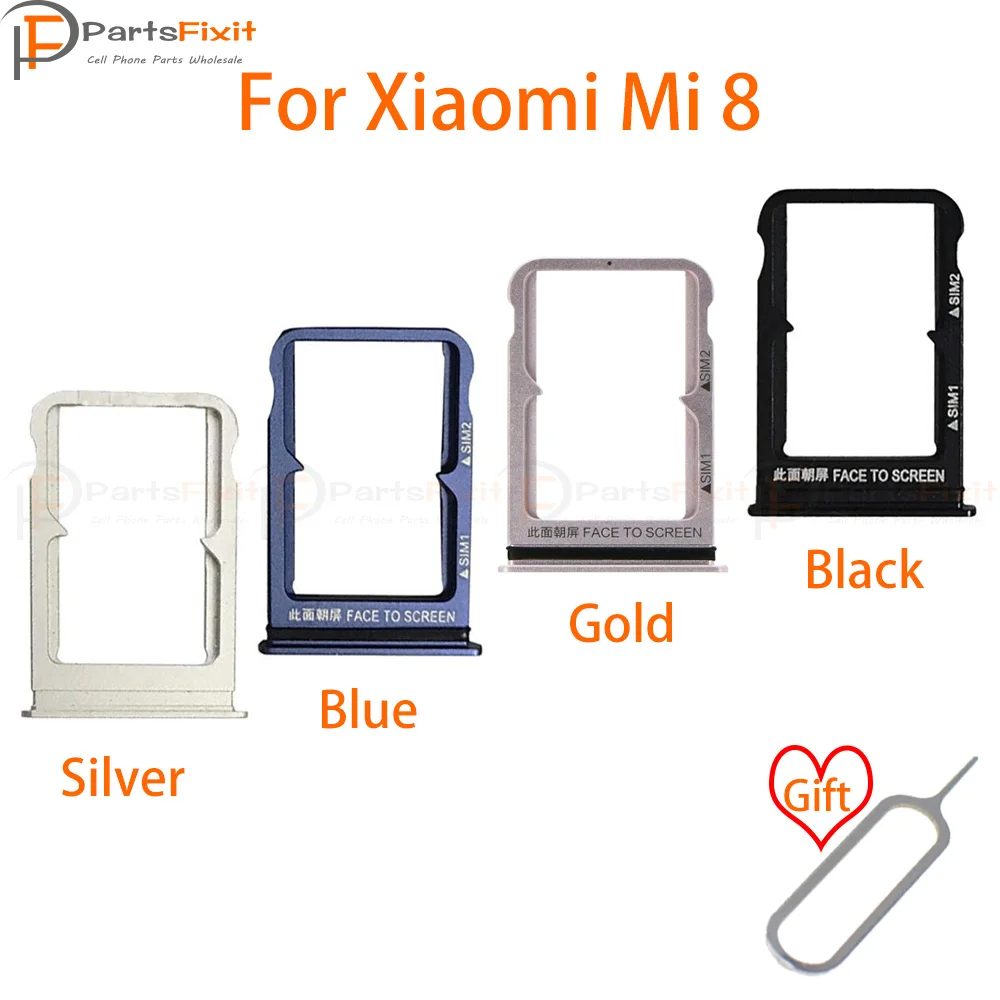 Лоток для сим карт Mi8 карты слот SIM держатель Слот адаптер Mi 8 Запчасти авто с