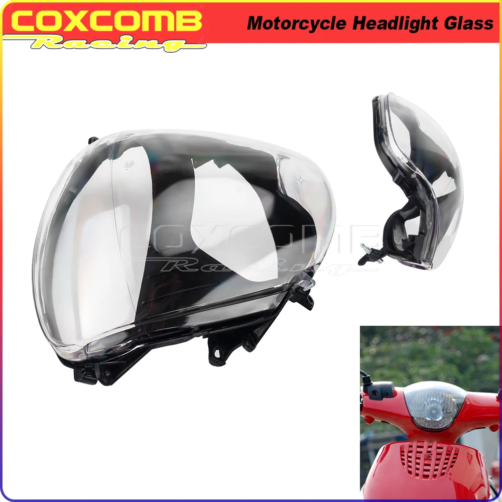 

Motorcycle Headlight Glass For Piaggio Zip 50 4T 49 4T 2000-2014 AC TT Base 49 2T 1998-1999 LC SP2 49 2T 1992-1996