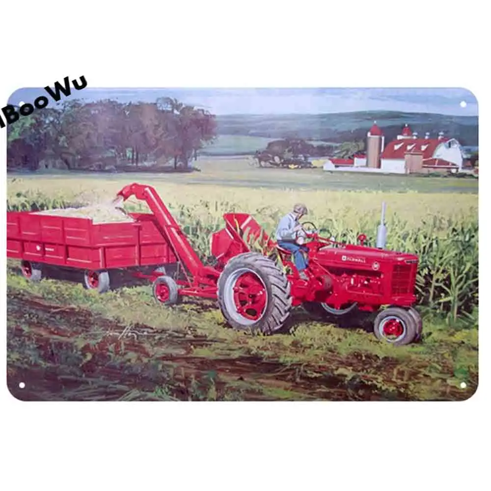 

Tractor Machine Poster Vintage Retro Wall Decor Farm Metal Tin Sign Plaques Poster 20x30cm