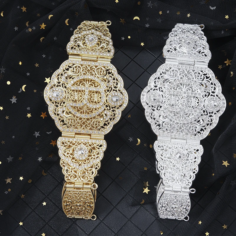 Популярный пояс с буквами в марокканском стиле металлический узором виде букв