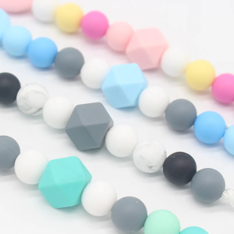 Силиконовый Прорезыватель для зубов из бусин цепочка прорезывания Детские