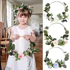 Роза Сделай Сам гирлянда кольцо венок для свадьбы Искусственные цветы свадебное украшение для вечеринки деревенский Декор невесты Свадебные аксессуары