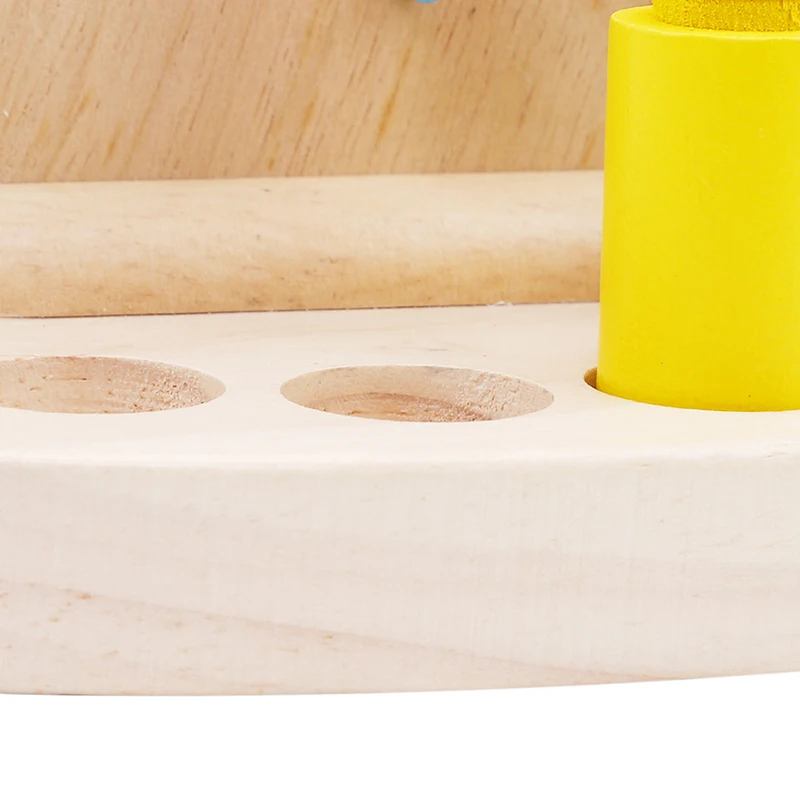 

New Montessori Educational Toy Small Wooden New Balance Scale Toy With 6 Weights For Kids baby