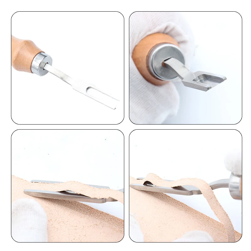 1 шт. деревянная ручка MIUSIE инструмент для обработки кожи во французском