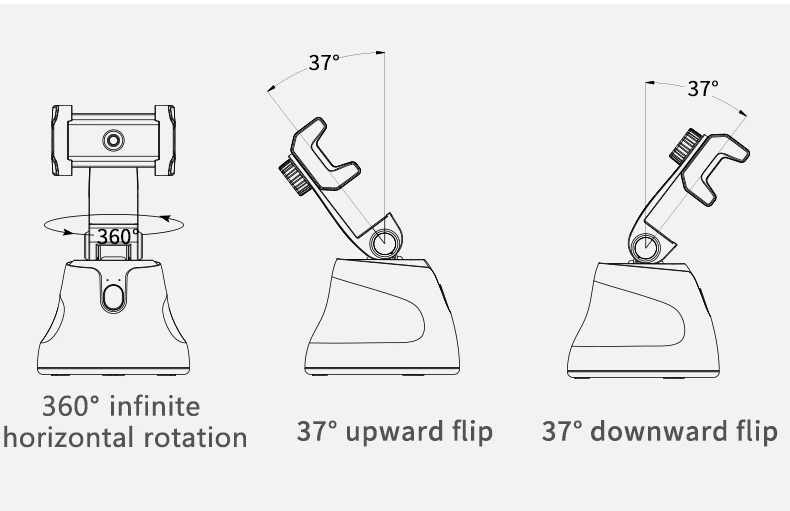 

Api Genie Smartphone Desktop Gimbal Selfie Holder Face Object Auto Tracking for Cell phone Vlog Video Photo
