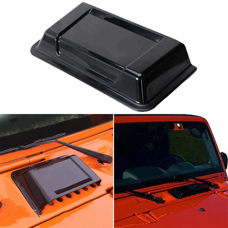 

Air Vent Hood Scoops Cowl Heater For 98-18 Jeep Wrangler TJ JK Black Car Stickers ABS Plastic Accessories