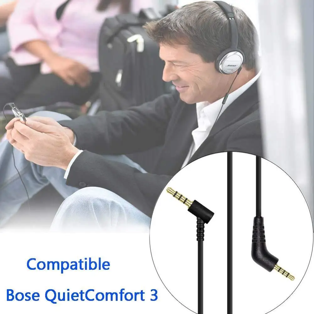 Сменный стерео аудио музыкальный кабель удлинитель для наушников Bose QuietComfort 3 QC3 с
